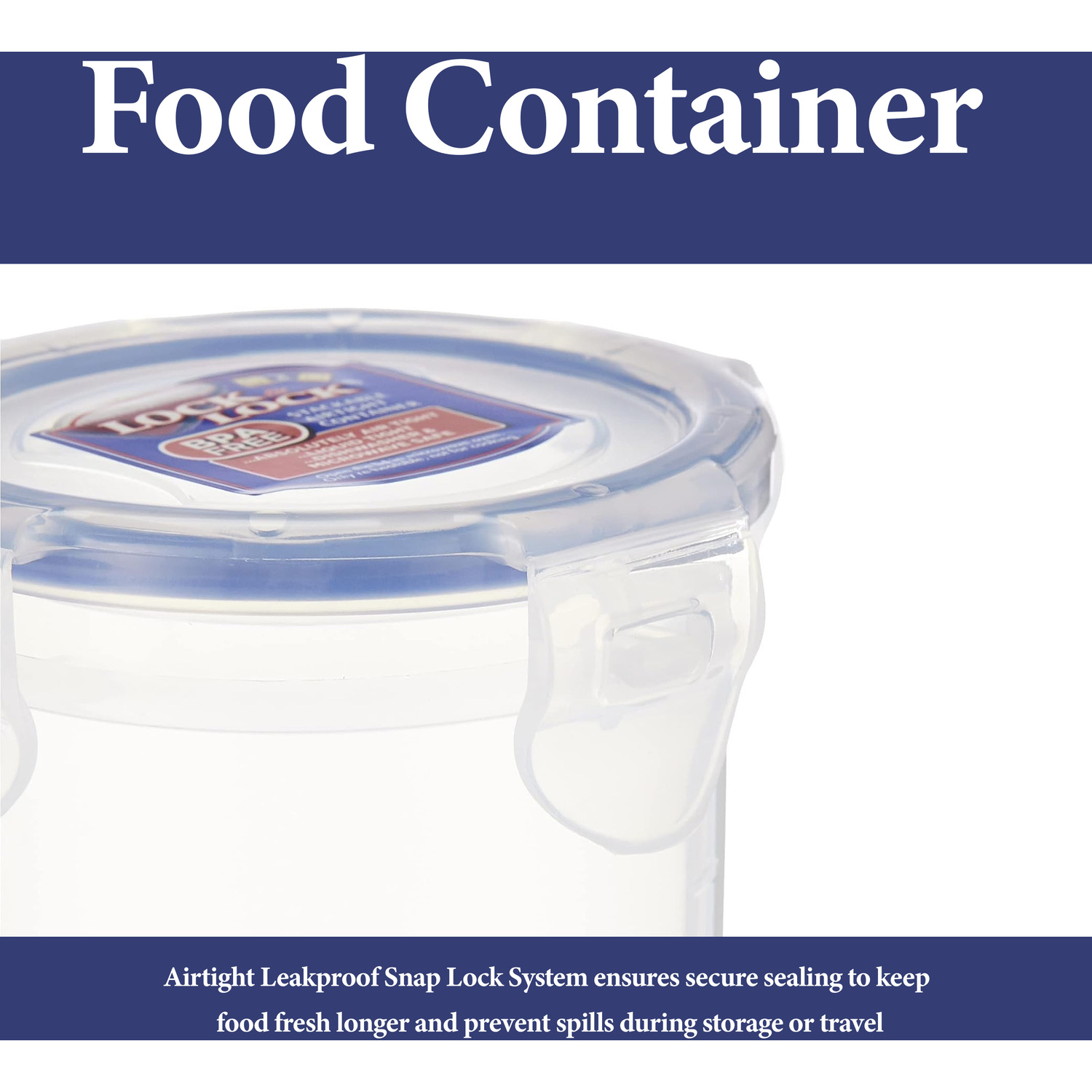 Locknlock Round Storage Container 600Ml - Clear / 18.5Cm