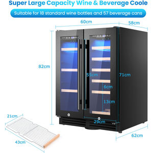 Dual Zone Double Door Beverage Fridge