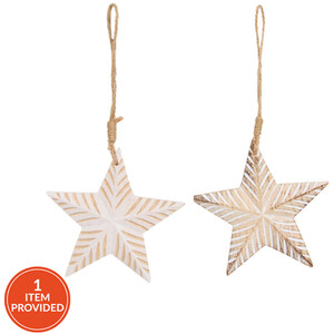 Wooden Scandi Star Decoration