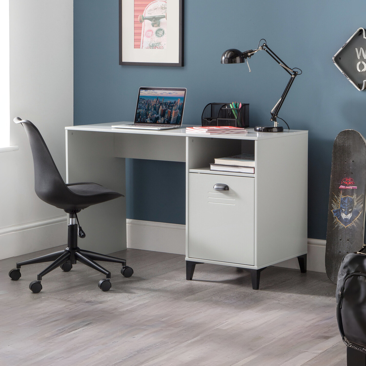 Julian Bowen Lakers Locker Desk - Grey