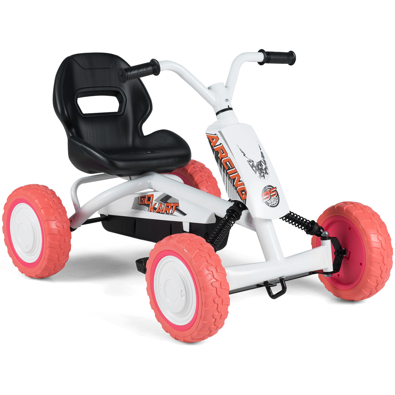 B&Q -  Kids Pedal Go Kart 4 Wheel Bike Cart Outdoor Ride On Toy With 2-Position Seat - Image 3