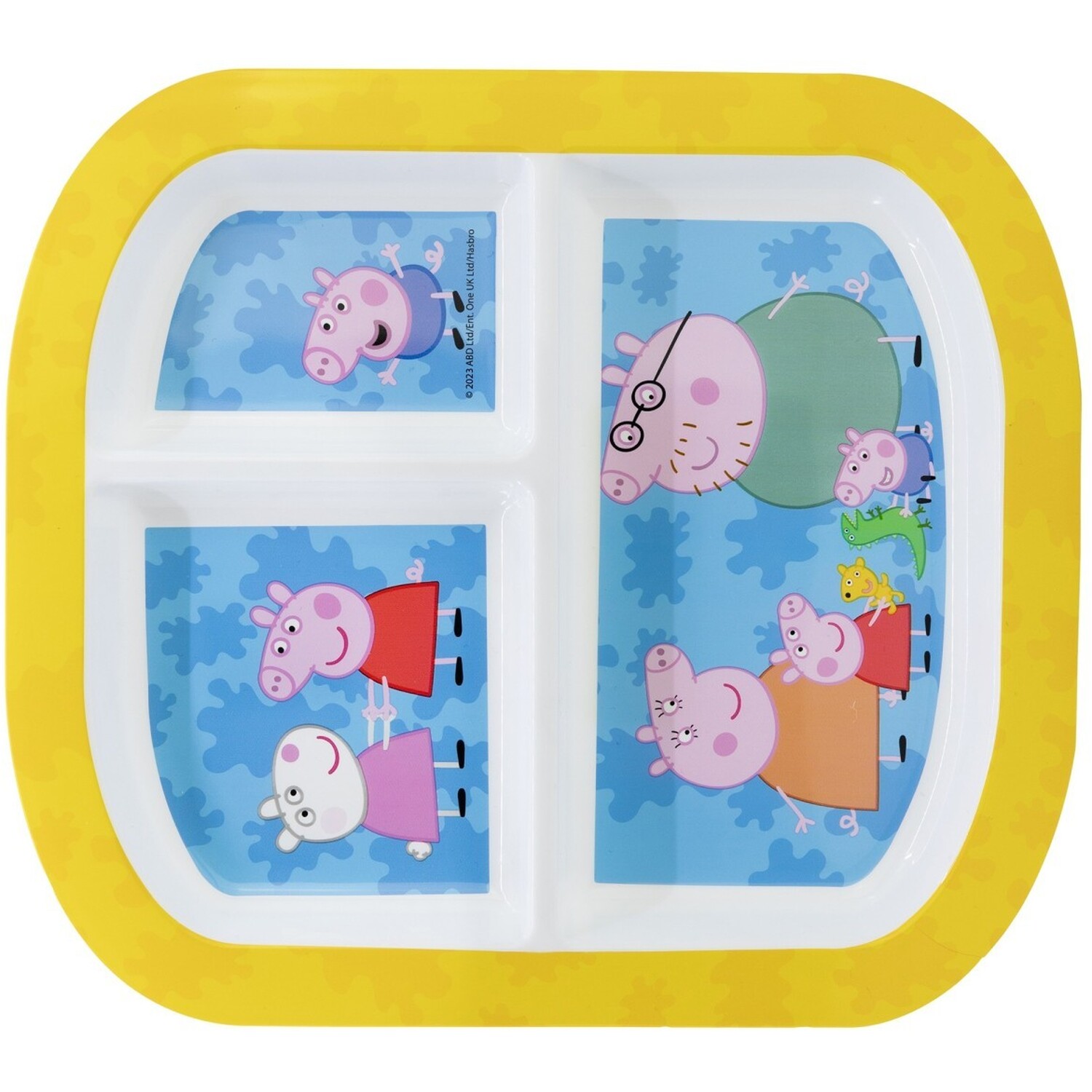 Image of Peppa Pig Rectangle Plate 3 Compartment&hellip;