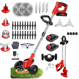 21V Cordless 3in1 Grass Trimmer with Wheels