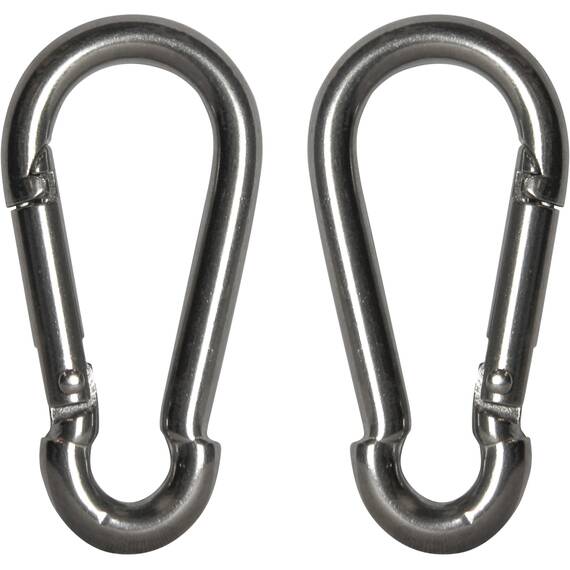 Faithfull fire brigade snap hook 8mm zinc plated pack of 2