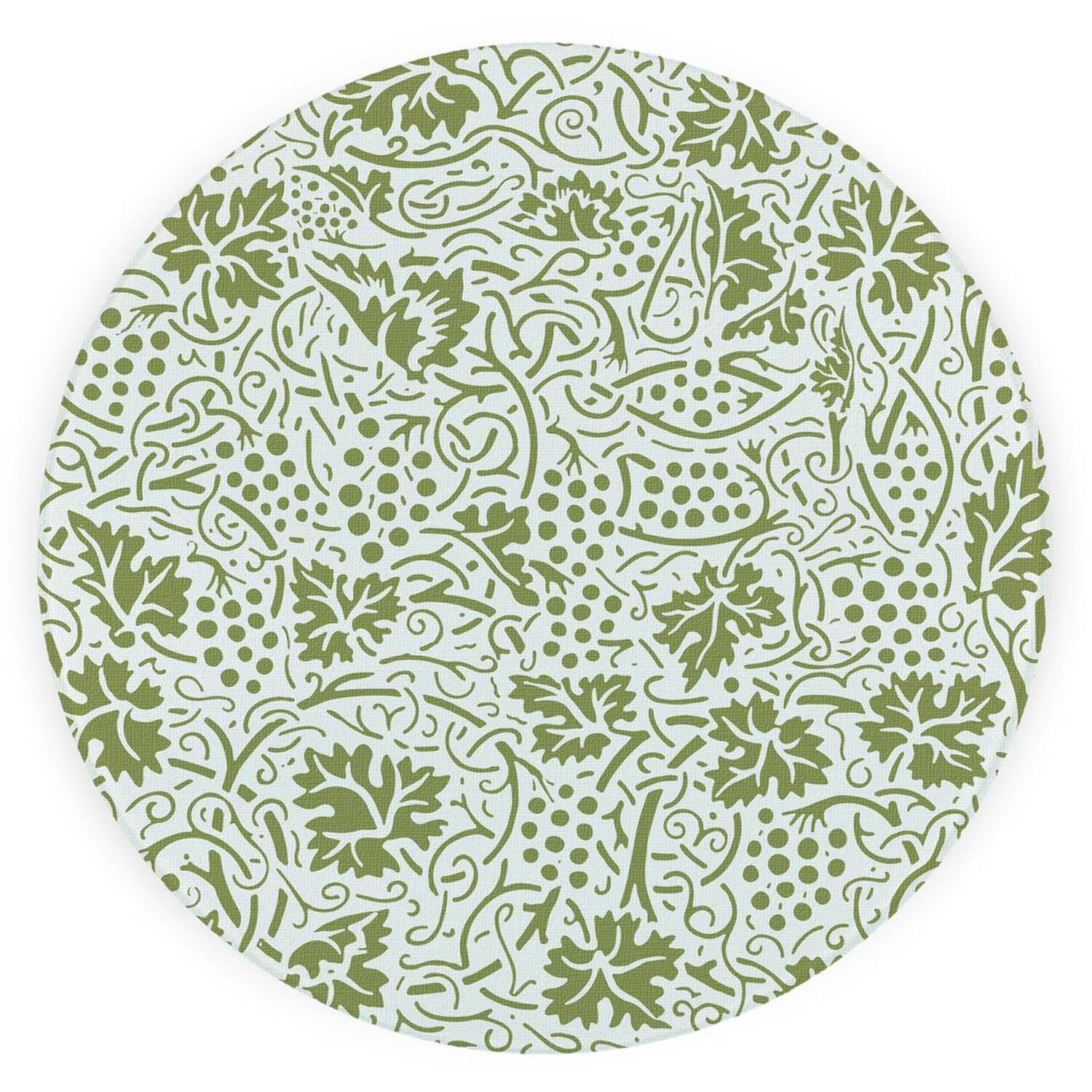 Image of Green Oak Leaves & Berries Textured&hellip;