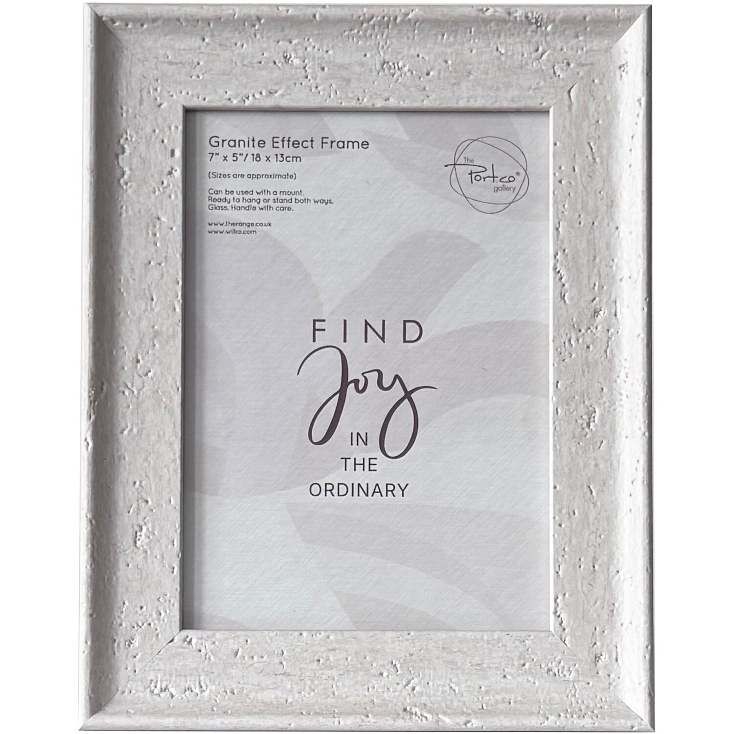 Granite Effect Photo Frame - Light Grey / 5 x 7 inch