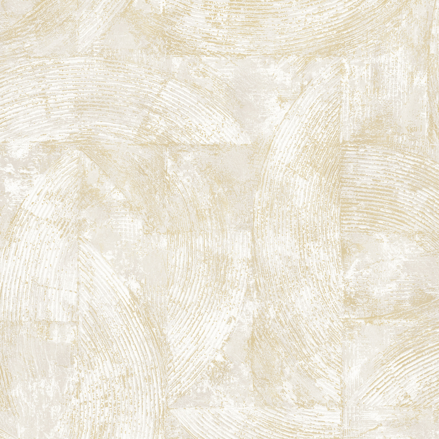 Grandeco Textured Blown Vinyl Wallpaper - White/Gold - Image 3