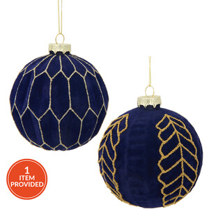 Embellished Leaf Design Bauble