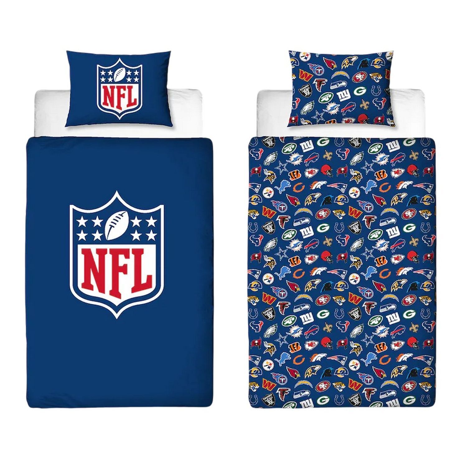 Nfl Logo Reversible Duvet Set - Multicoloured