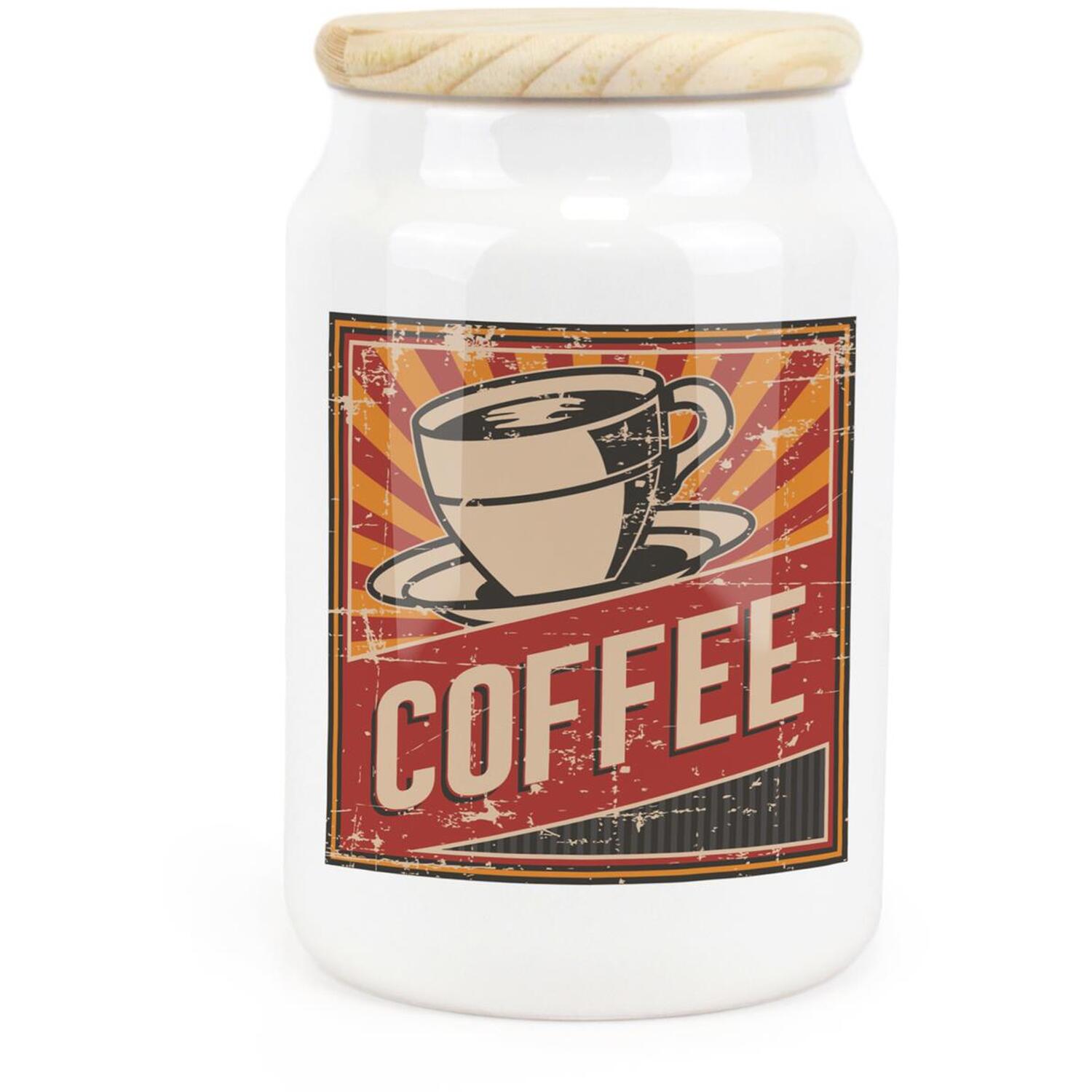 Purely Home Retro Ceramic Coffee Kitchen Canister, Red - Image 3