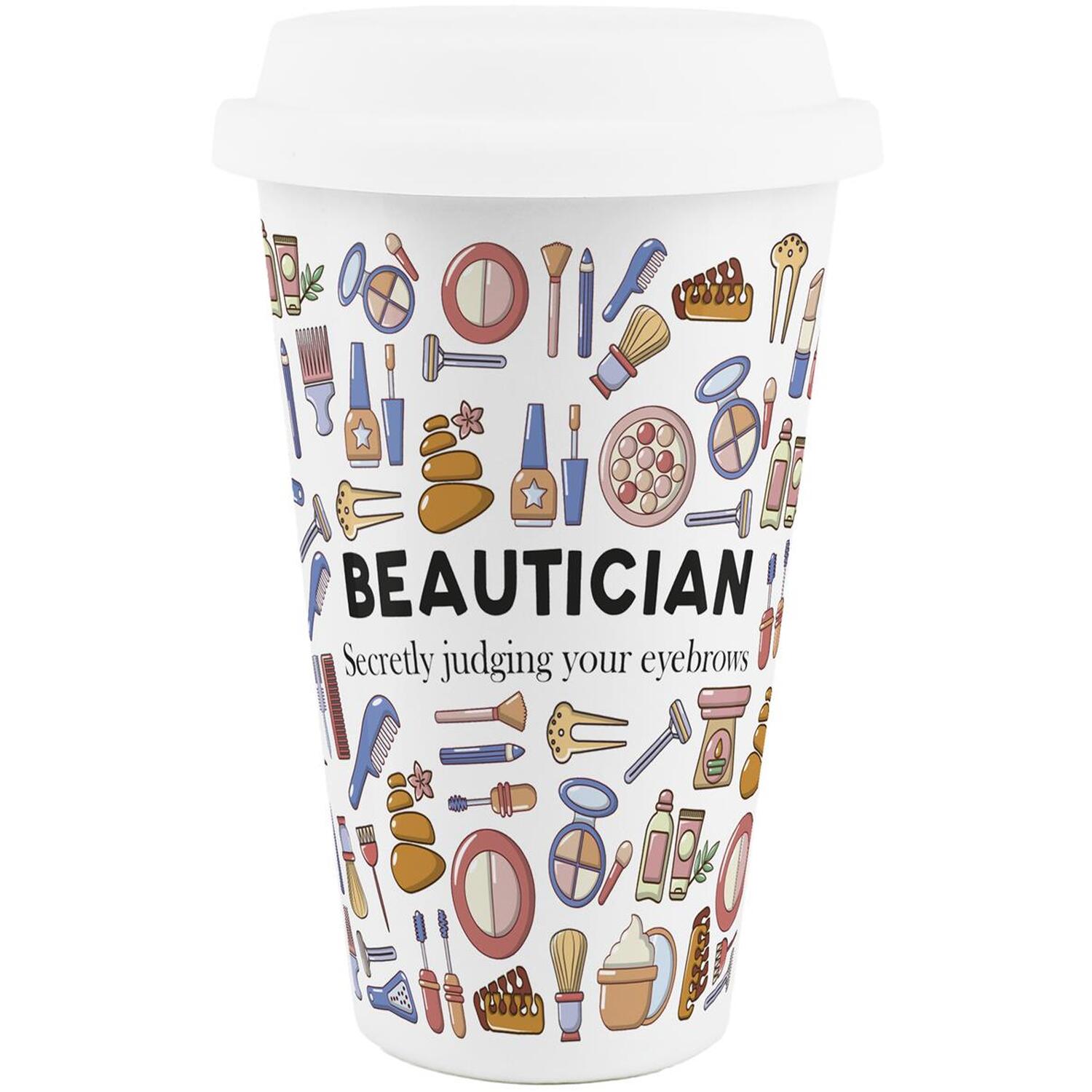 Image of Novelty Beautician Ceramic Travel Mug -&hellip;