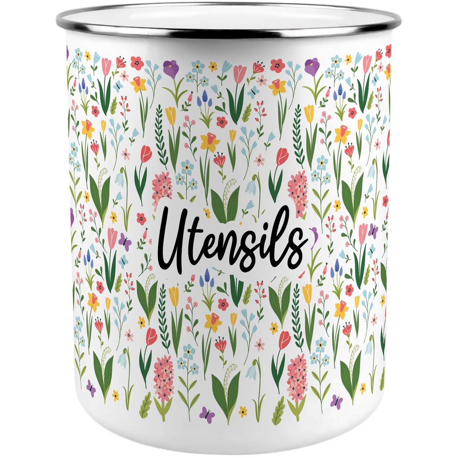 Purely Home Spring Flowers Kitchen Utensil Holder - Multicoloured - Image 3