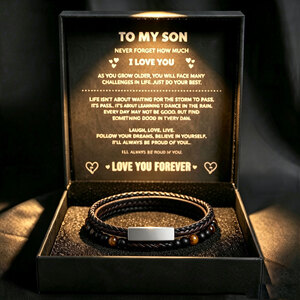 Men Multi Layer Leather Bracelet Gift Box