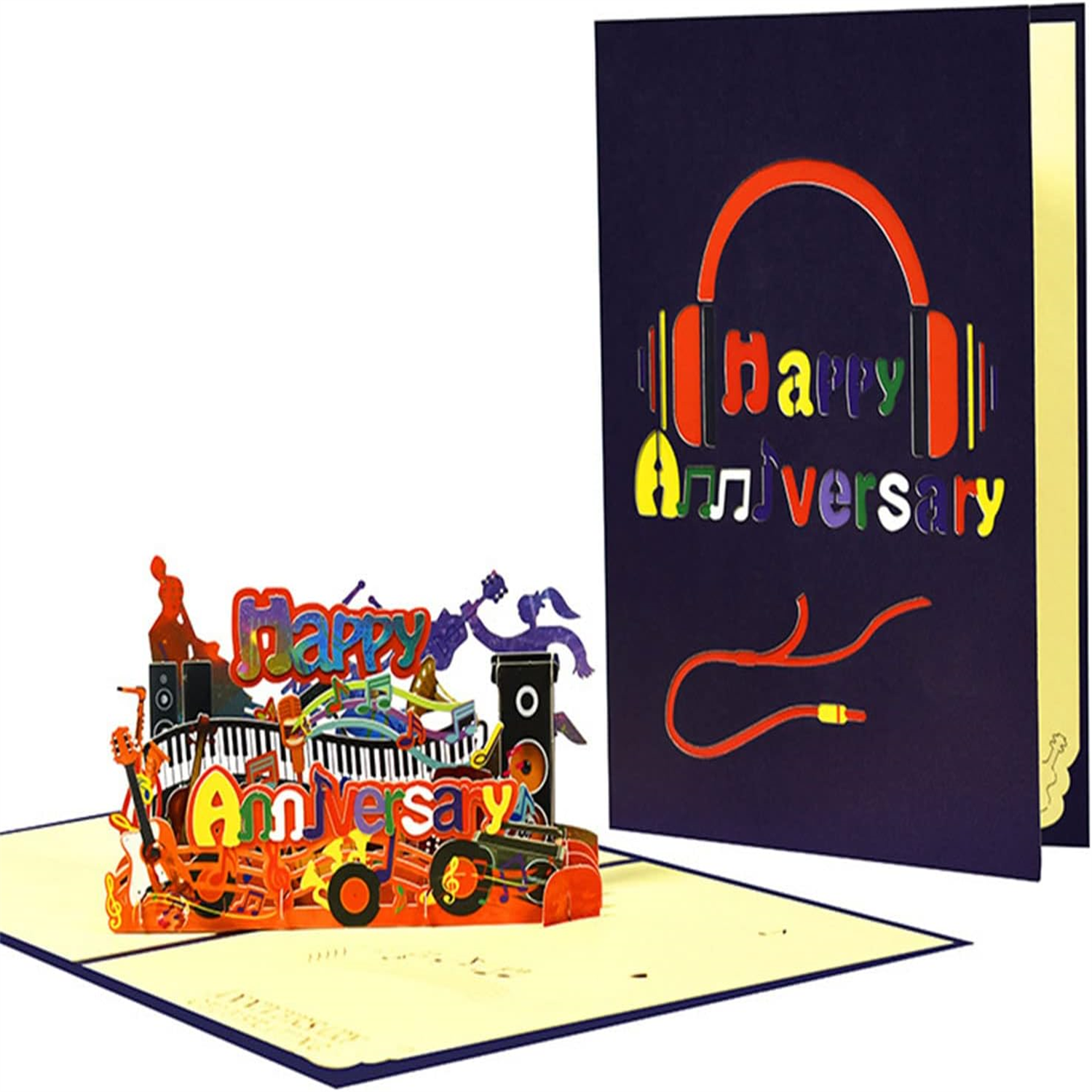  - Musical Stage Happy Anniversary 3D Pop-Up Greeting Card - Image 3