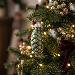 Mini Pinecone Glass Christmas Ornaments