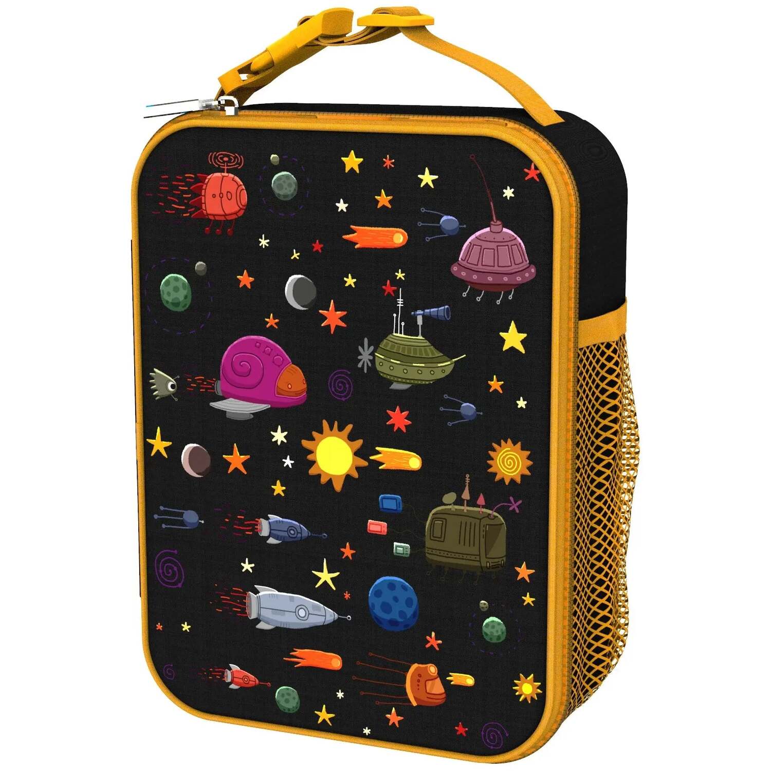 Ion8 Kids Lunch Bag, Insulated, Spaceships, Medium - Image 3