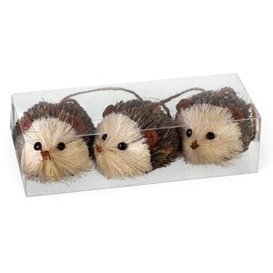 Set Of 3 Bristle Hedgehogs