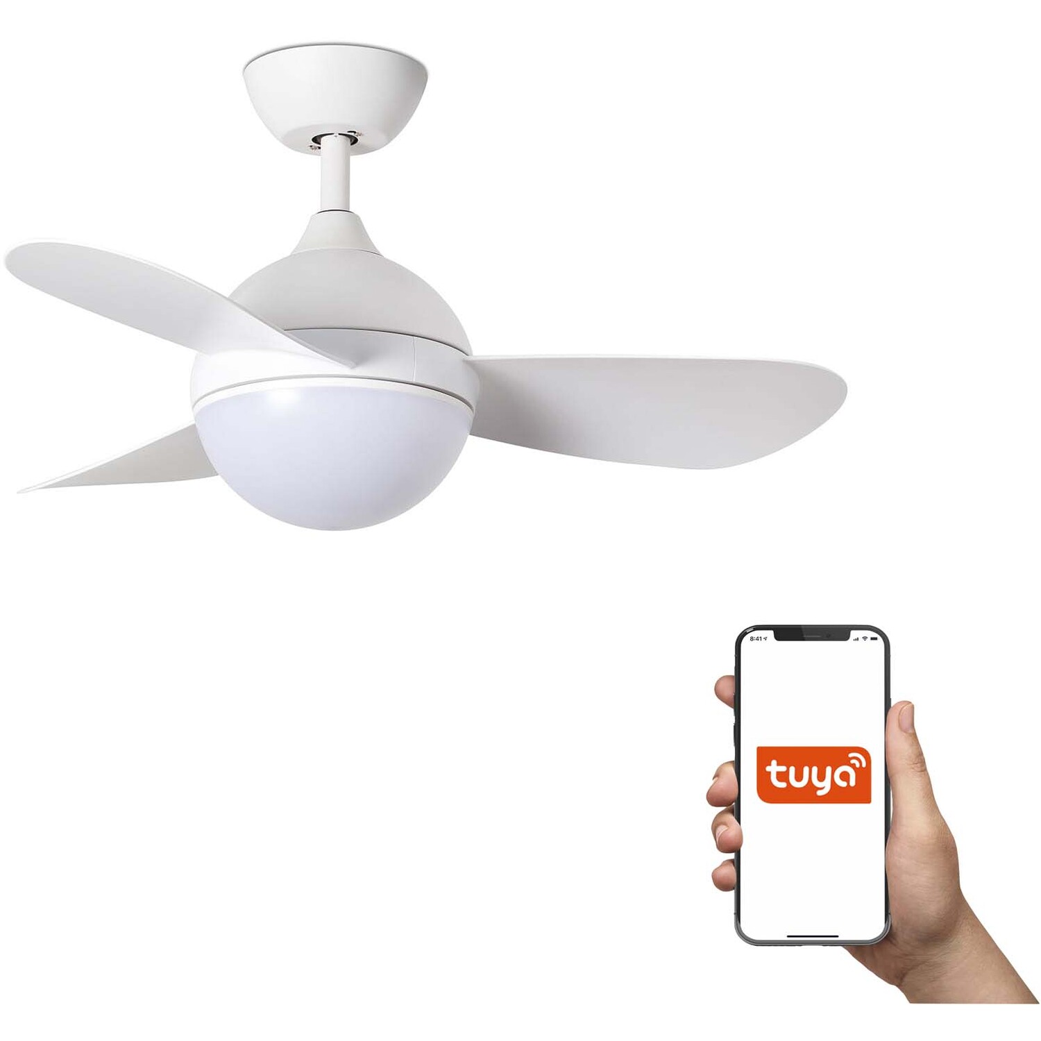 Netlighting Unisex White Hvar 3 Blade Ceiling Fan Light 3000 4500 6500K Smart Small - Image 2