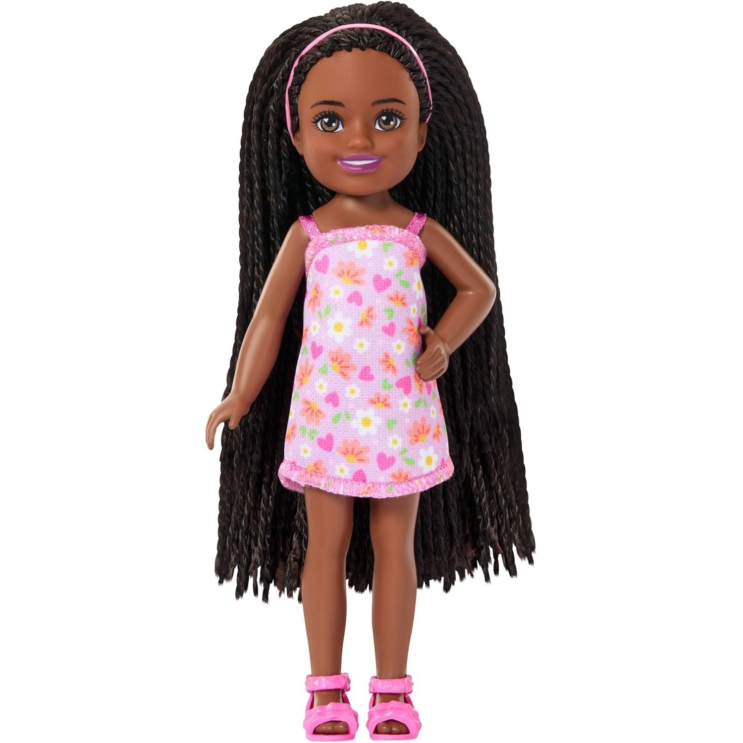 Barbie Chelsea Pink Dress with Hearts Doll - Pink