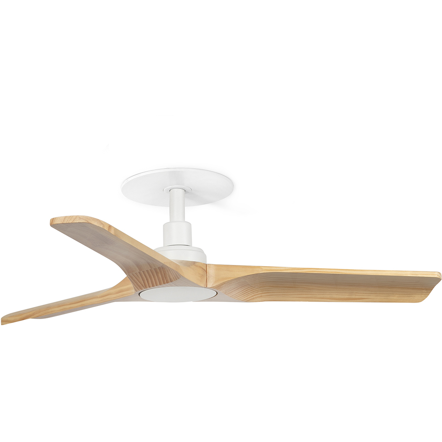 Netlighting Unisex White Heywood Recessed Ceiling Fan Matt Pine Blades 90Cm - Image 2