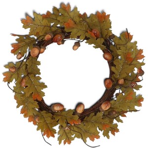 Acorn and Oak Leaf Autumnal Wreath