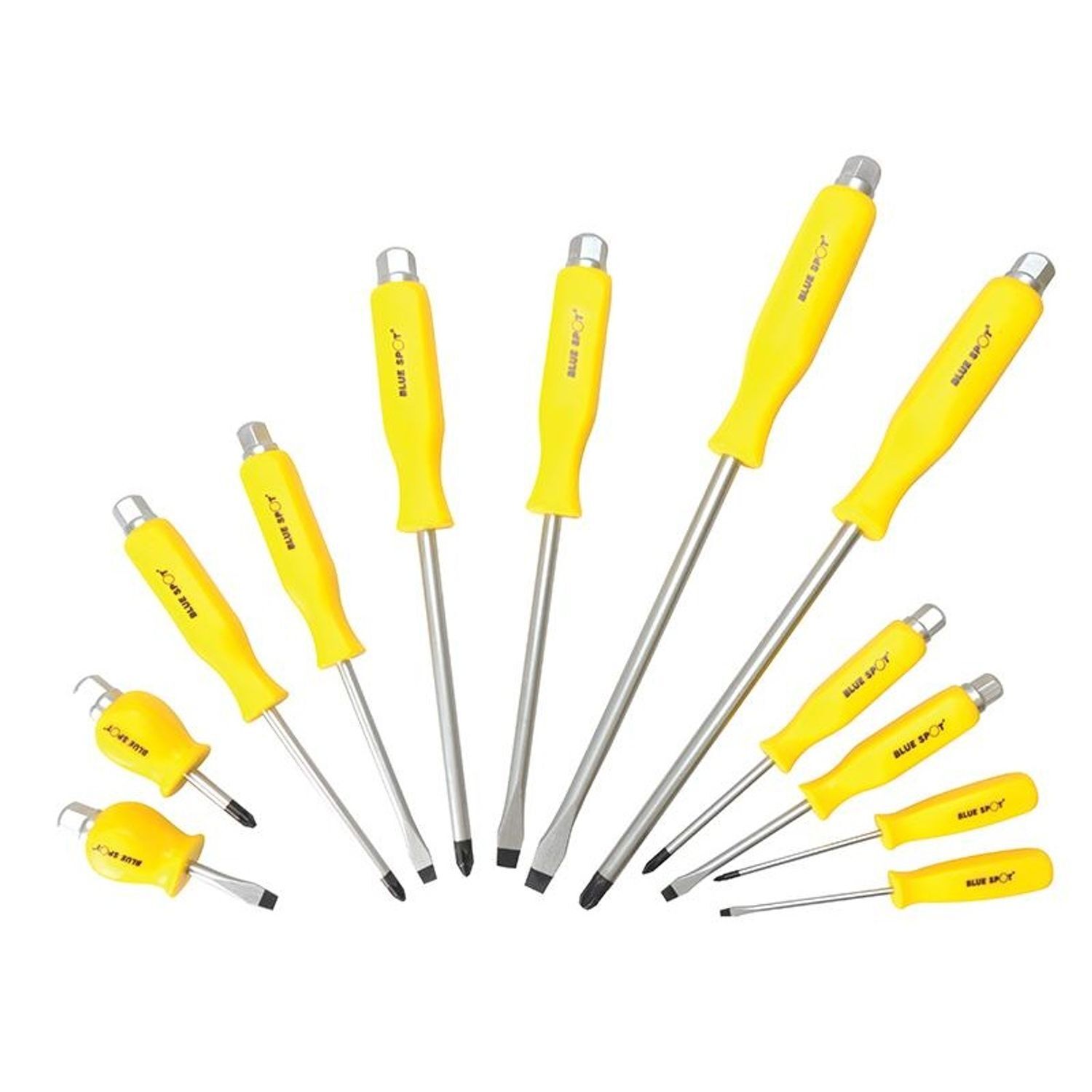 Bluespot Tools Hex Drive Screwdriver Set,12 Piece - Multi Colour