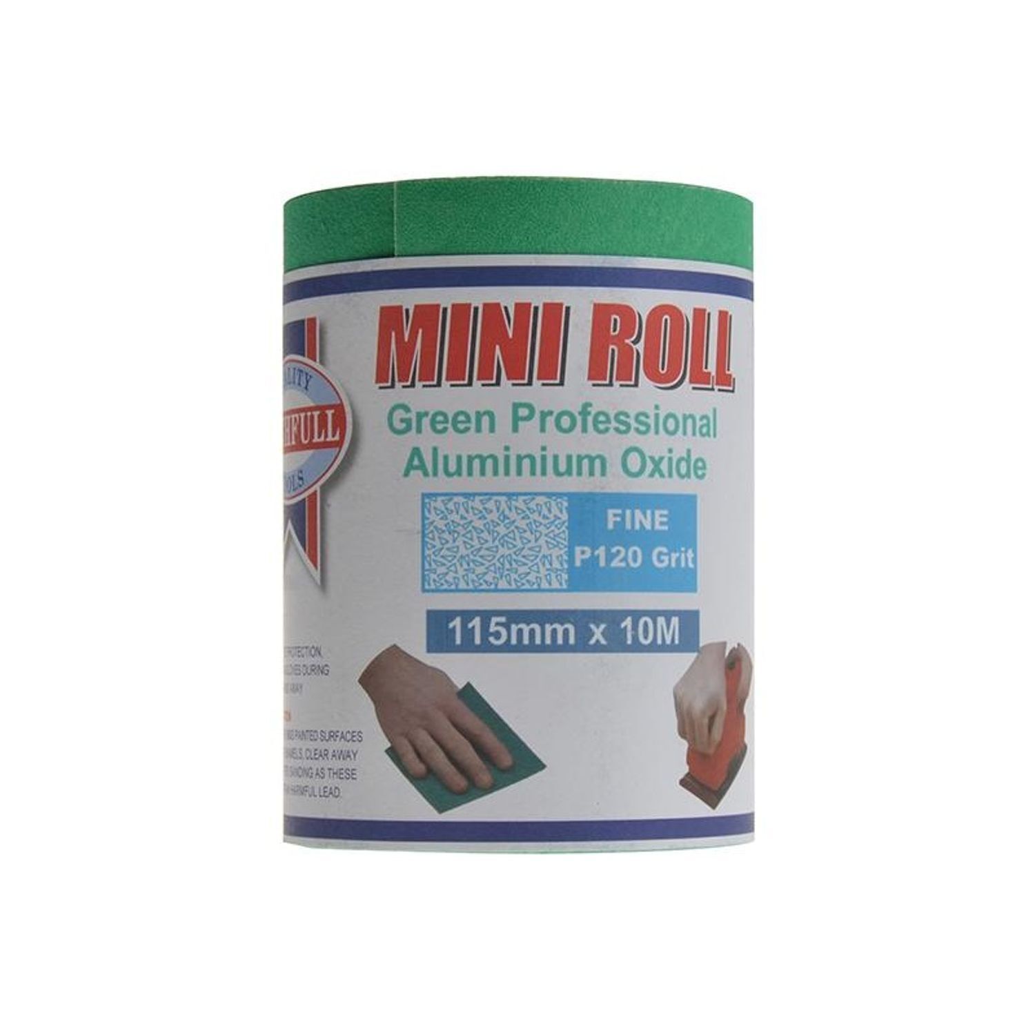 Faithfull 115Mm Green Aluminium Oxide Paper Roll B - Multi Colour
