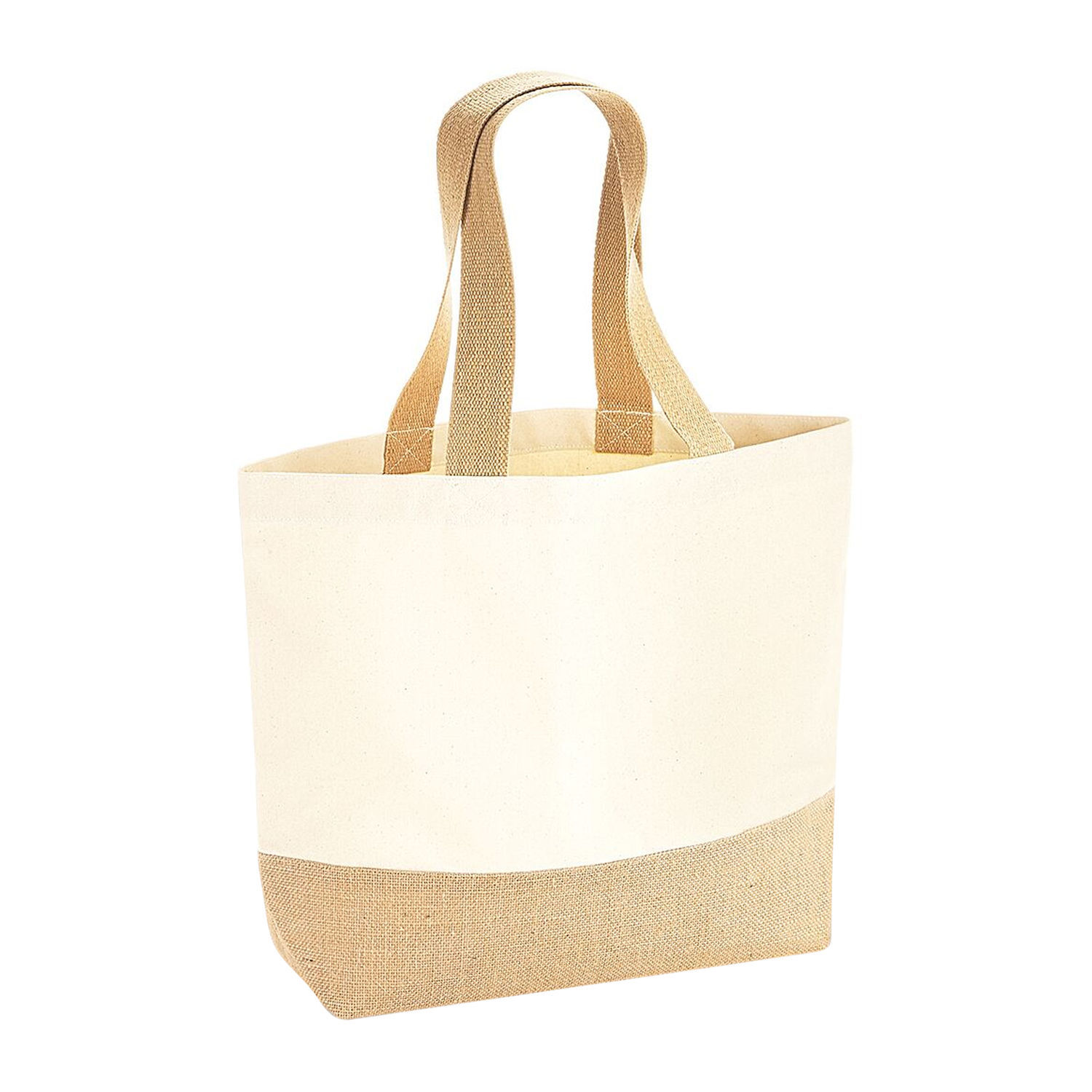 Westford Mill Jute Base Canvas Tote B - Natural