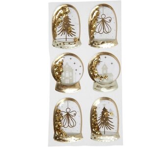 Gold Christmas Shaker Stickers 2 Pack