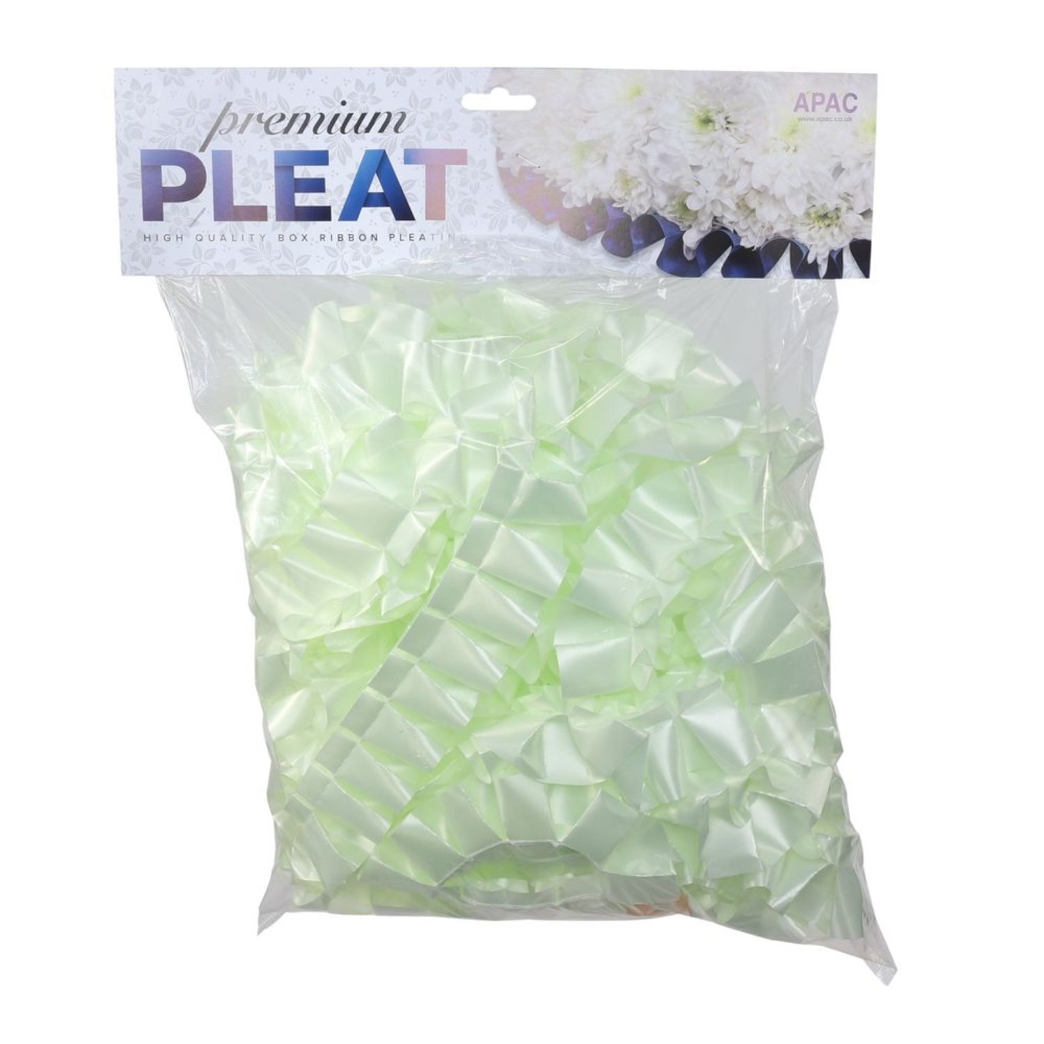 Kdmd Premium Mint Green Pleat Ribbon - Mint