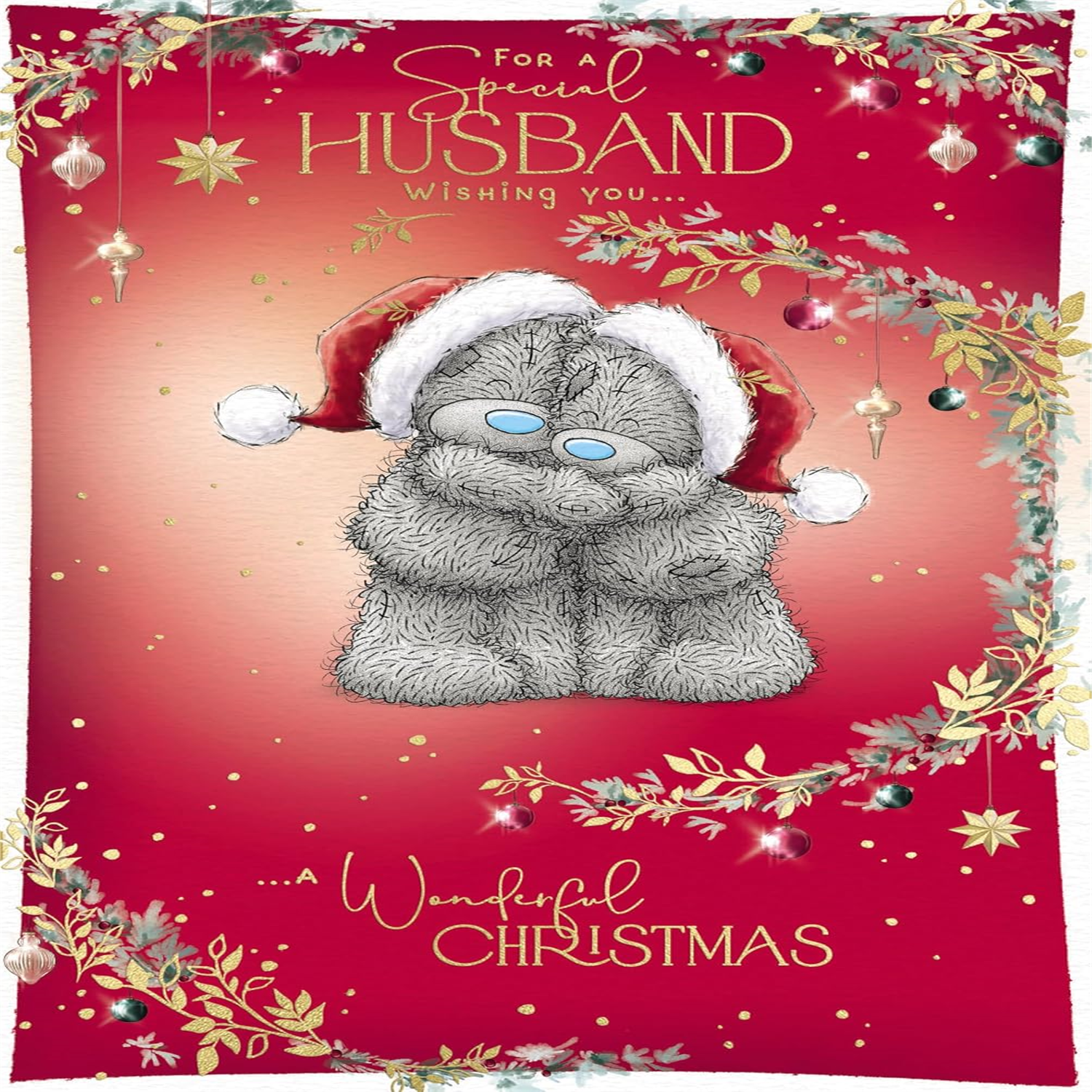 Me To You Tatty Teddy Christmas Card To A Special Husband, With Two Tatty Teddy Bears Hugging 15.2 x 22.8 cm - Official Collection - Image 3