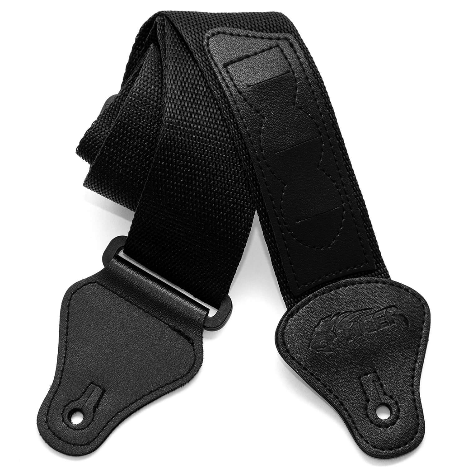 Tiger Music Stp2 Nylon Guitar Strap For Acoustic, Electric & Bass Guitars - Neutral