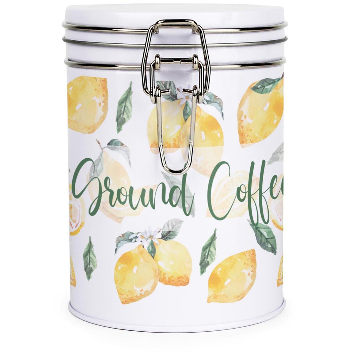 Purely Home Vibrant Lemons Clip-Lid Kitchen Storage Canister - Ground Coffee