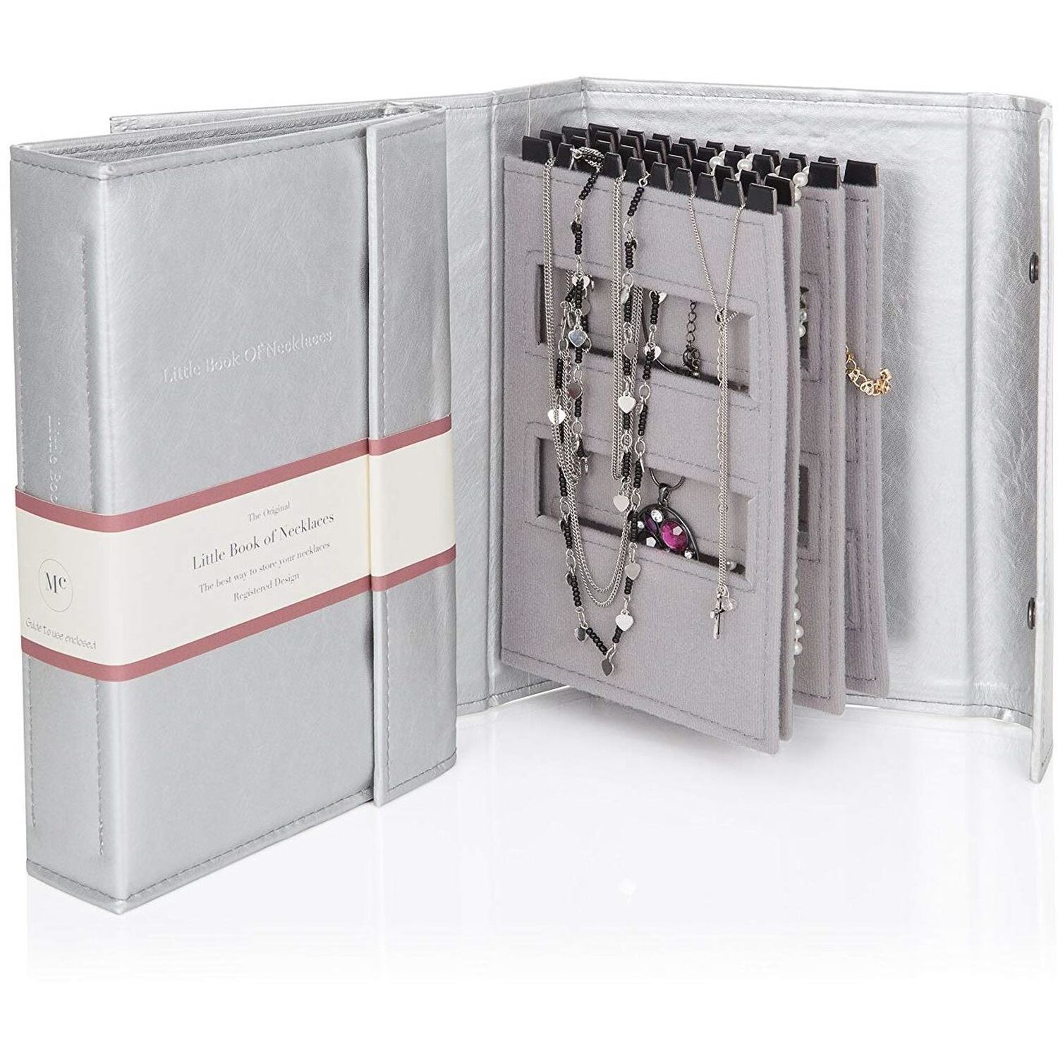 SILVER - Little Book of NECKLACES - A Book for Keeping Your Necklaces Tangle and Safe! - Image 3