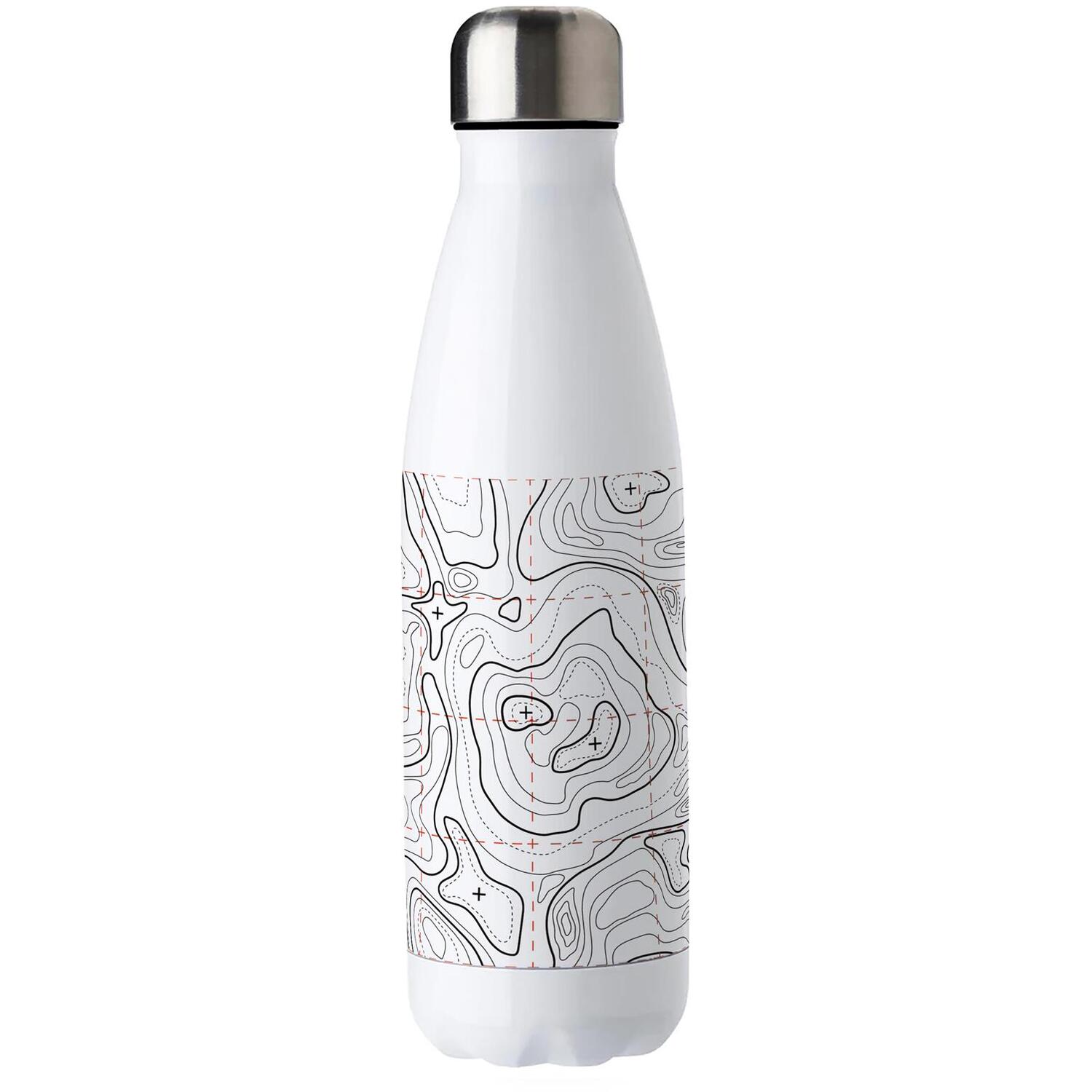 Topography Metal Water Bottle - Stainless Steel Drinkware Science Gift - Image 2