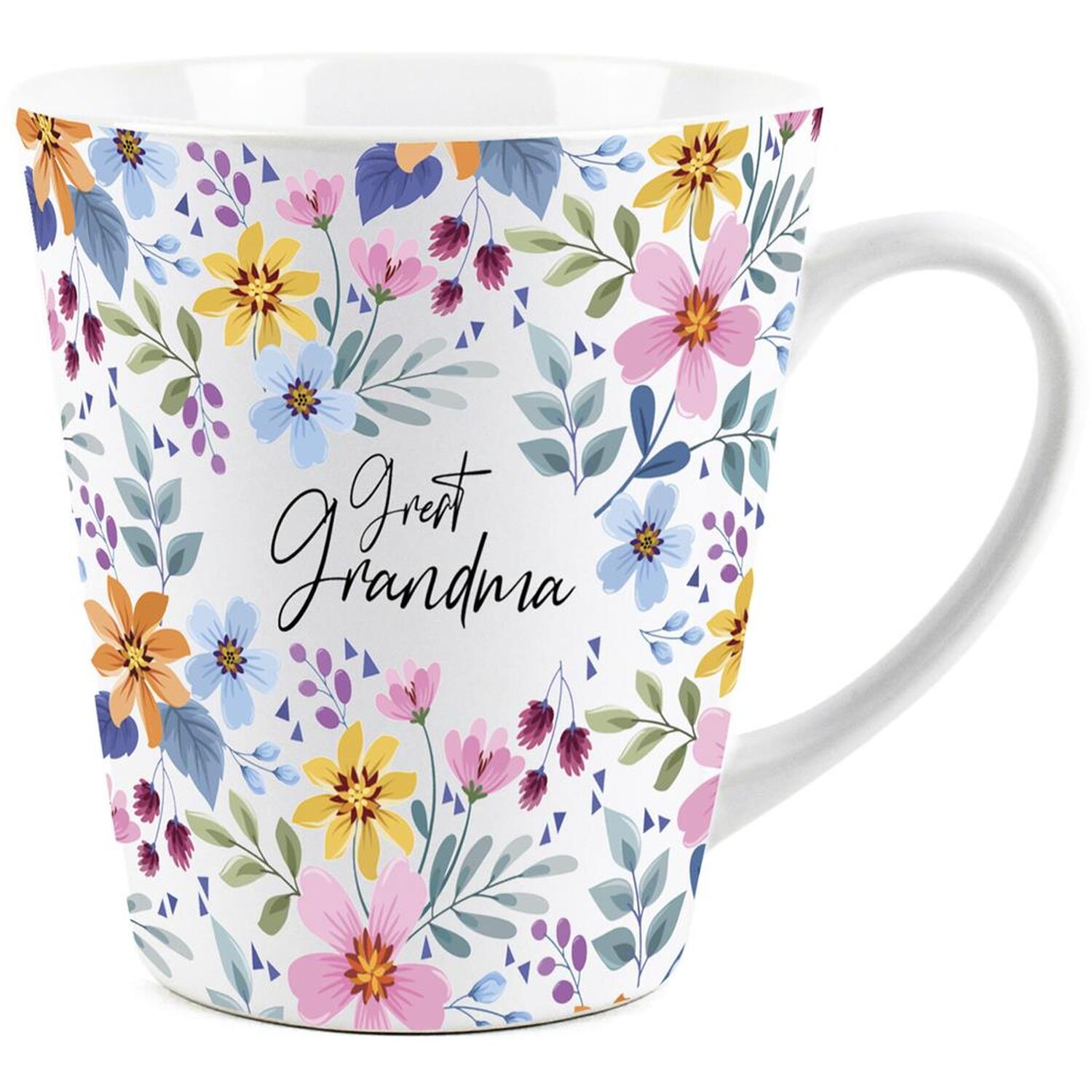 Purely Home Multicolour Floral Latte Mug Gift For Great Grandma