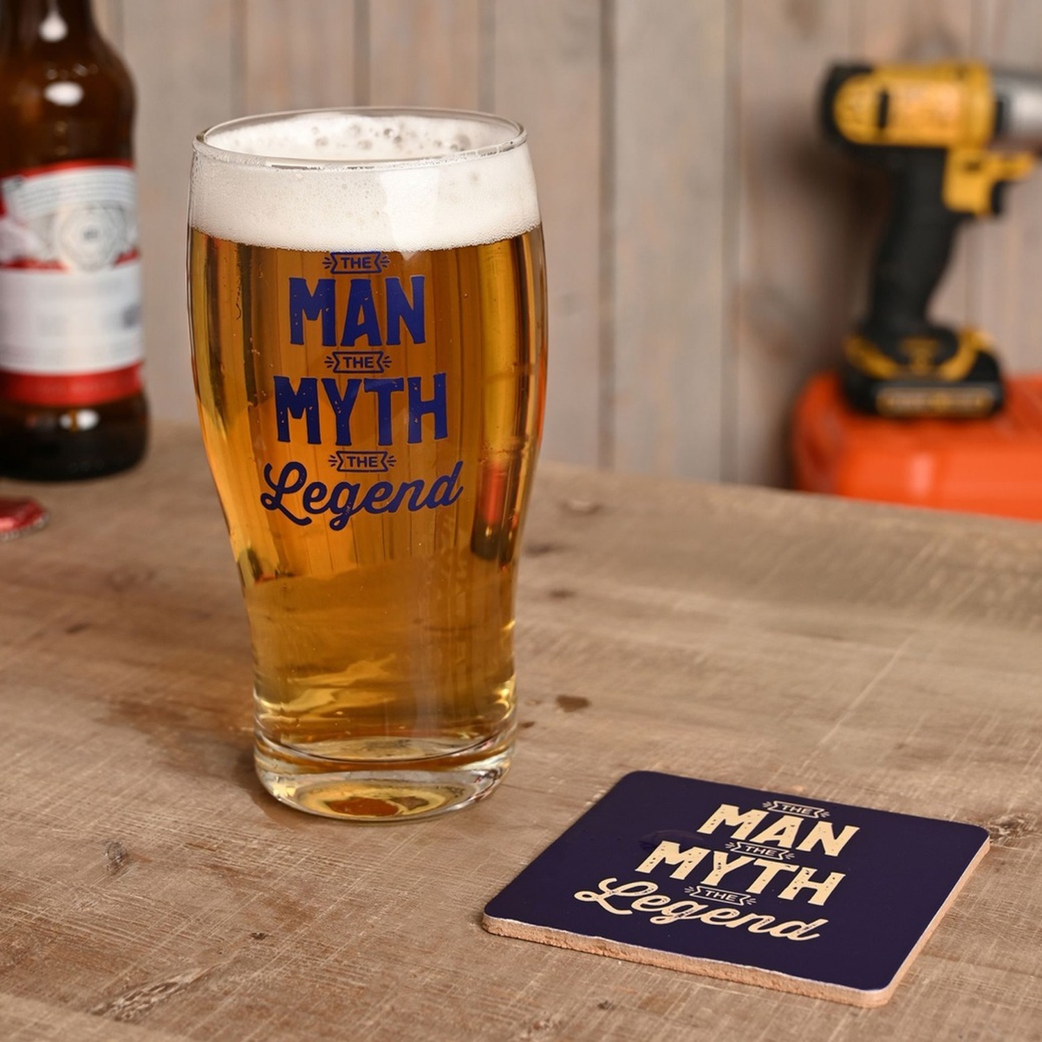 Well Crafted Pint Glass And Coaster Set - The Legend - Image 2