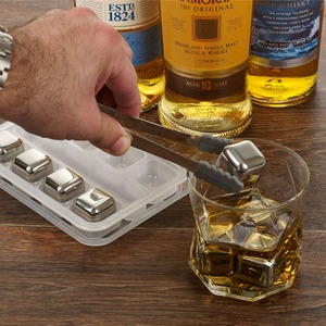 Homiu Stainless Steel Whisky Ice Cubes Set and Magnetic Gift Box