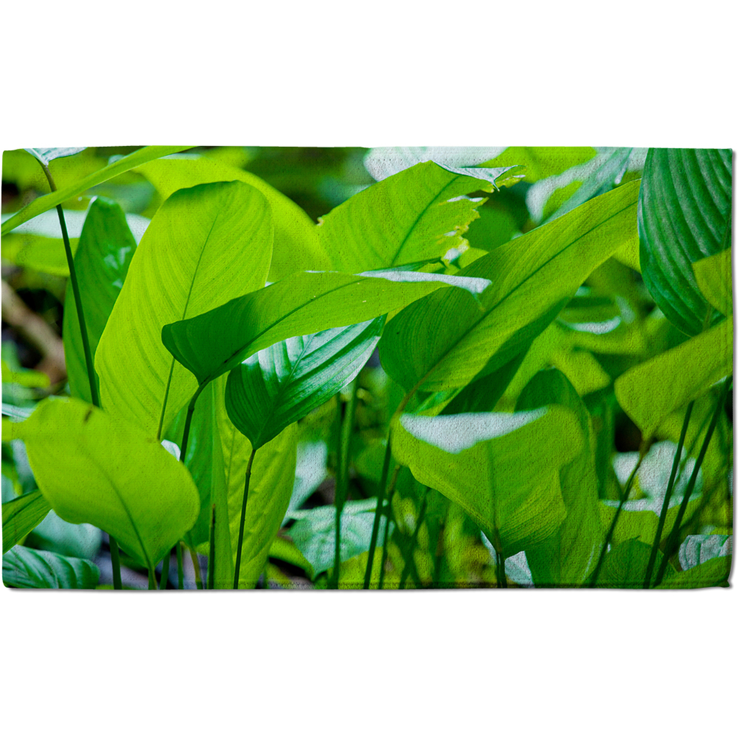 Green Leaf Background Abstract Of Nature Bath Towel - Green