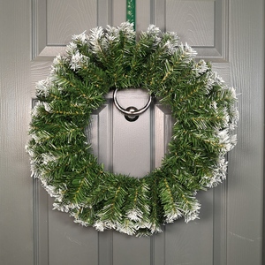 Premier Christmas Snow Tipped Green Pine PVC Door Wreath