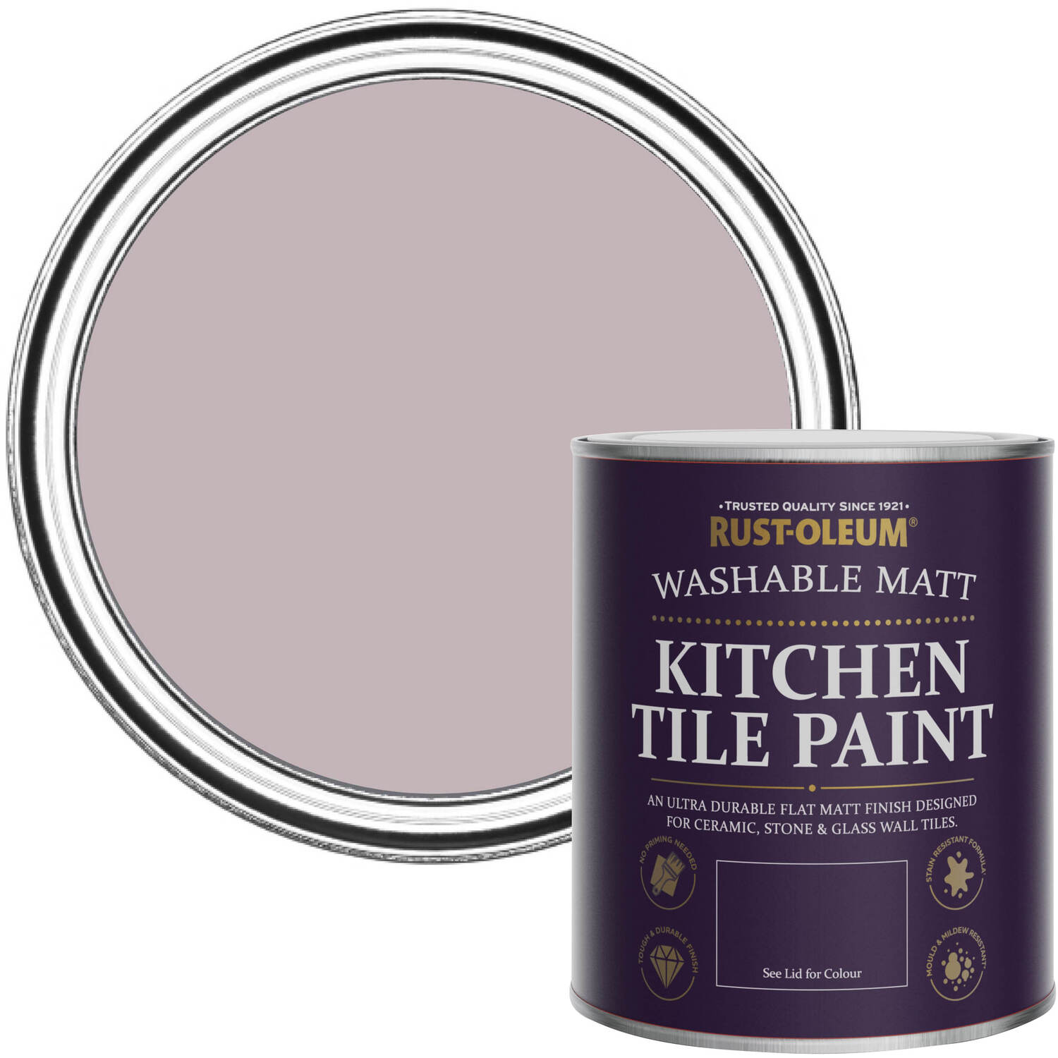 Rust-OleumKitchen Tile Paint Matt - Lilac Wine 750ml -  purple