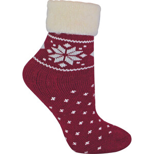 1 Pack Ladies Soft Warm Wool Bed Socks with Fairisle Design