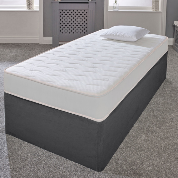 Cooltouch Essentials Wave 18cm Deep White Border Quilted Hybrid Spring Mattress