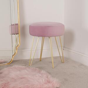 Hairpin Matte Velvet Stool