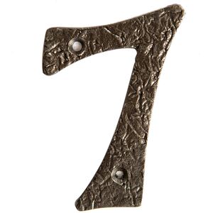 Number 7 Rustic Iron Numeral Raw
