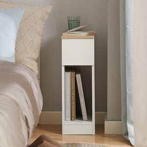 SoBuy Set of 2 Narrow Bedside Tables Nightstand