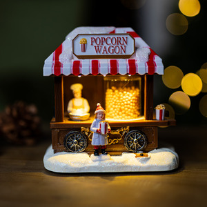 Pre-Lit Popcorn Maker Musical Ornament