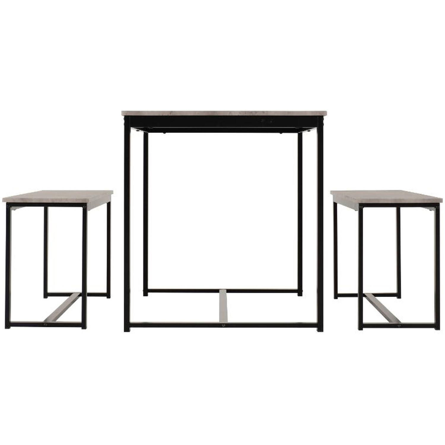 Lincoln Dining Bench Set - Stone Effect
