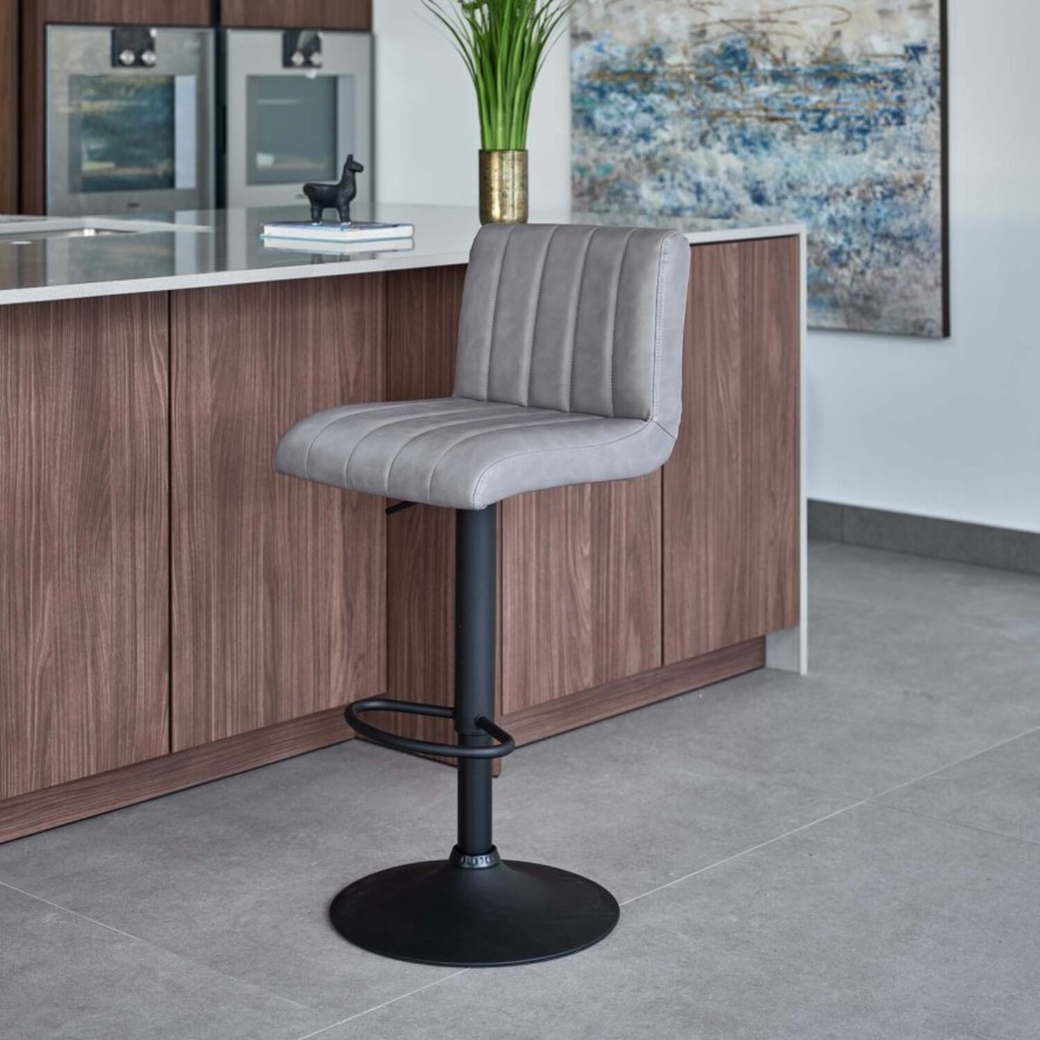 Woods Furniture - George Bar Stool - Grey thumbnail