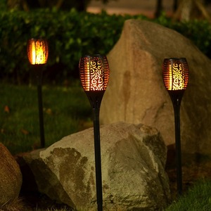 96 LED Solar Power Flickering Flame Torch Stake Lights